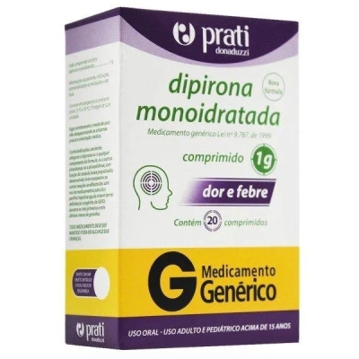 Dipirona 1g 20 comprimidos prati