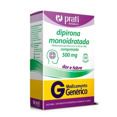 Dipirona 500mg 30 comprimidos prati donaduzzi