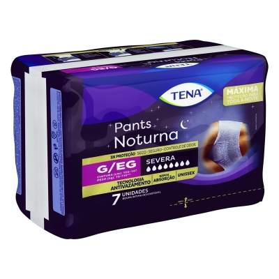 Roupa int tena pants noturno g/eg 7un