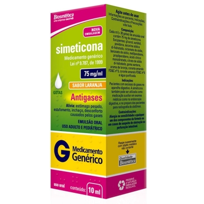 Simeticona gotas 75mg/ml 10ml biosintetica