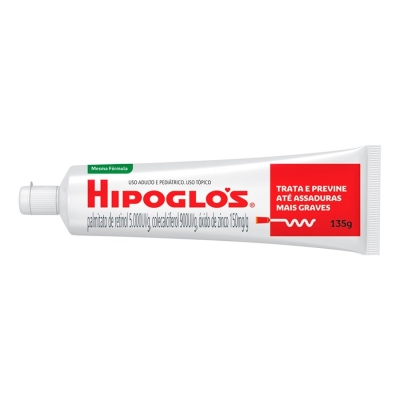 Hipoglos pomada 120 gramas (oxido de zinco+calciferol+retinol)