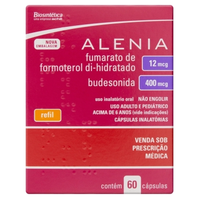 %alenia 12+400 mcg 60 caps refil (formoterol+budesonida ), capsulas para inalacao