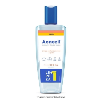 Acnezil sabonete liquido facial antisseptico 200ml,