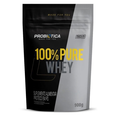 Pure whey 100% morango probiotica refil 900g