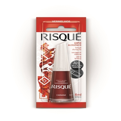 Esmalte risque vermelhos carmin 8ml