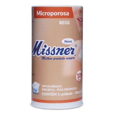 Fita micropore missner bege 10x4.5cm