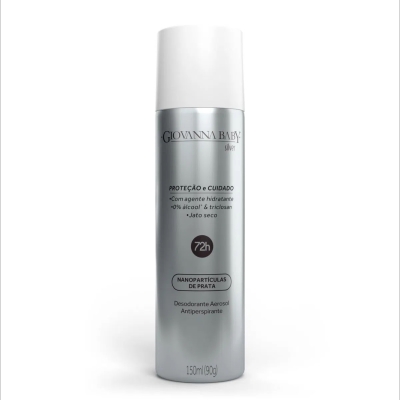 Desodorante Aerossol 72h Giovanna Baby Silver 150ml