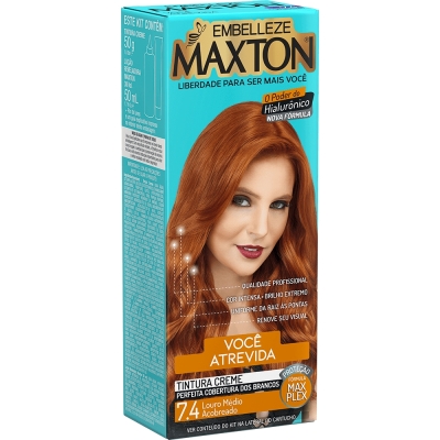 Tintura em creme maxton louro medio 7.4