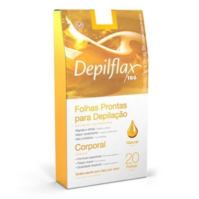 Folhas Dep Depilflax Corpo Mel 20Un 