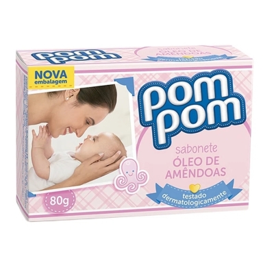 Sab pompom oleo amendoa 80g