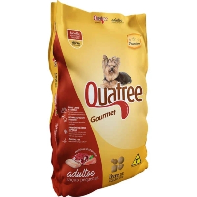 Racao quatree gourmet caes adulto racas peq 10,1 kg