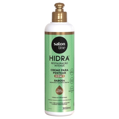 Creme de pentear salon line hidra 3 em 1 babosa 300ml