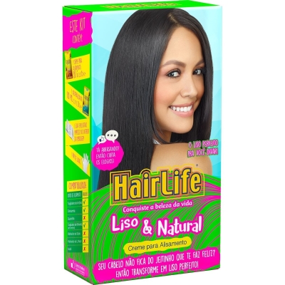 Creme alisante HairLife Liso e natural 160g