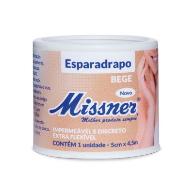 Esparadrapo Bege Impermeável Missner 5CM X 4,5CM