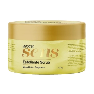 Esfoliante scrub macadamia e bergamota sens labotrat 300g 