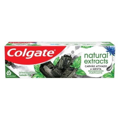 Creme dental colgate natural extracts carvao 70g