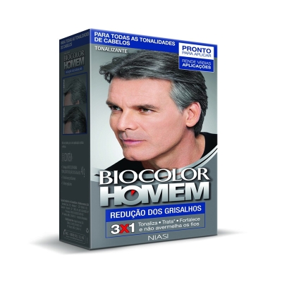 Tonalizante de cabelo biocolor homem grisalhos