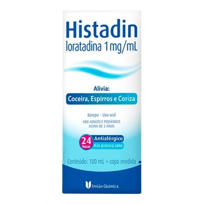 Histadin xarope 1mg/ml 100ml uniao quimica (loratadina)