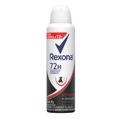 Desodorante antitranspirante aerosol rexona antibacterial + invisible 150ml