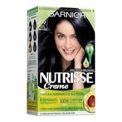 Tintura em creme nutrisse garnier preto azulado 210