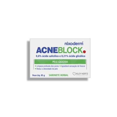 Acneblock sabonete herbal 85g hertz,