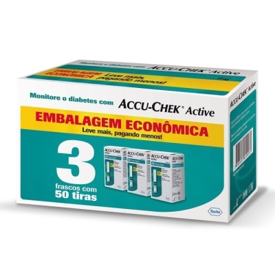 Kit Tiras de Glicose Accu-Chek Cctive 150 Unidades