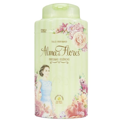 Talco alma de Flores classico com 100g