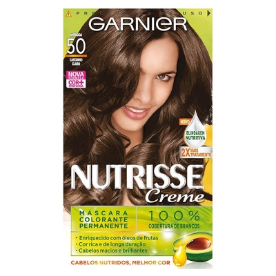 Tintura em creme nutrisse garnier castanho claro 50