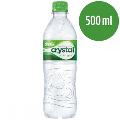 Agua Mineral crystal com gas, pet, 1 unidade com 500mL