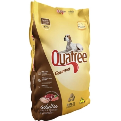 Ração Quatree Gourmet Ad Raça Média Grande S/ Corante 15kg