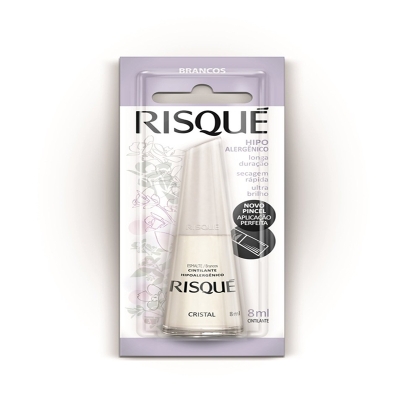 Esmalte risque brancos cristal,