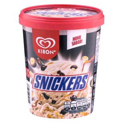 Sorvete kibon snickers pote 800ml