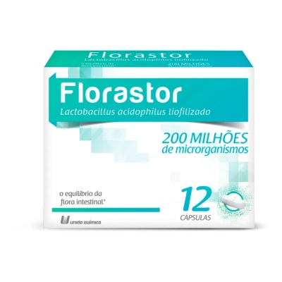 Florastor 12 capsulas uniao quimica (lactobacillus acidophilus)