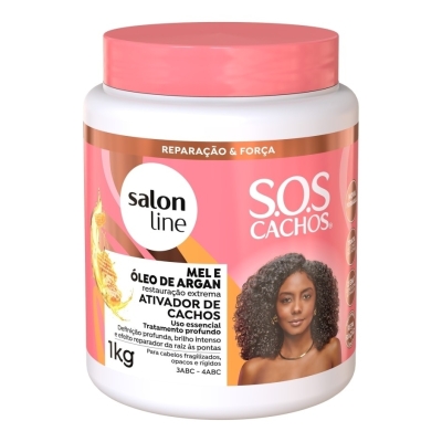 Ativador de Cachos Salon Line SOS Mel e Óleo de Argan 1kg