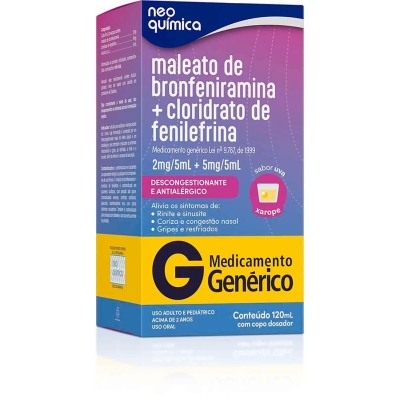 Bronfeniramina+fenilefrina 120ml neo quimica 