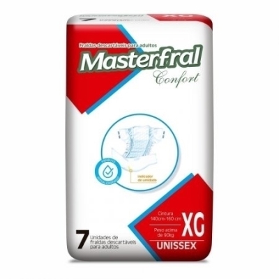 Fralda geriatrica masterfral confort xg 7 unidades