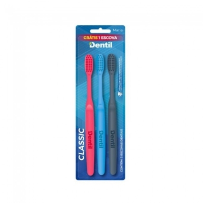 Escova Dental Dentil Classic Lv3Pg2 Macia 