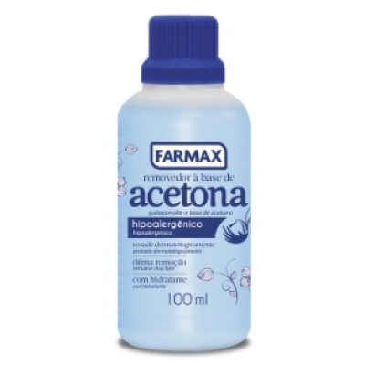 Removedor de esmalte farmax a base de acetona 100ml