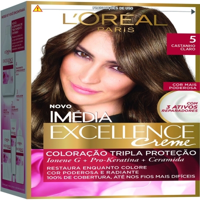 Tintura em creme imedia excellence castanho claro 5