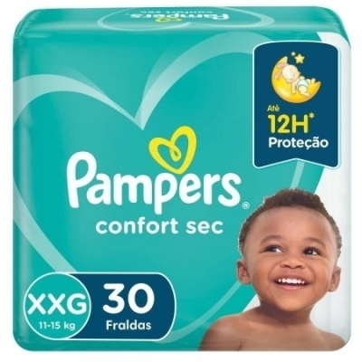 Fralda pampers confort sec tamanho xxg 30 unidades (mega)