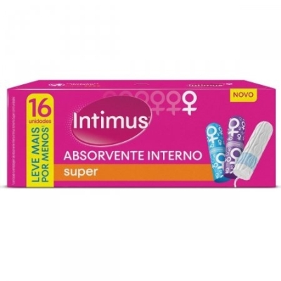 Absorvente interno intimus super 16 unidades