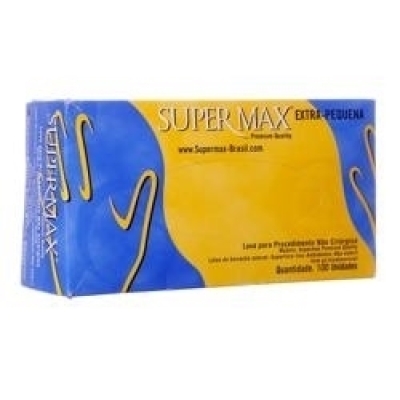 Luva de latex supermax tam pp 100un com po