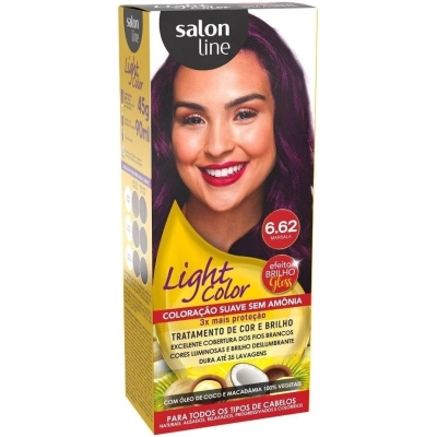 TINTURA EM CREME SALON LINE LIGHT COLOR MARSALA 6.62