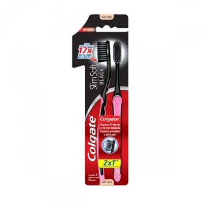 Esc dent colgate slin soft black macia 2 un