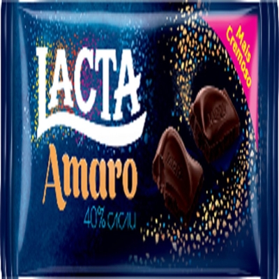 Chocolate Lacta amaro 40% cacau, 1 unidade com 90g