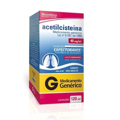 Acetilcisteina Xarope Adulto 40mg/ml 120ml Biosintética