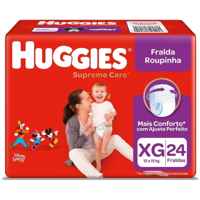 Fralda roupinha huggies supreme care tamanho xg 24 unidades (mega)