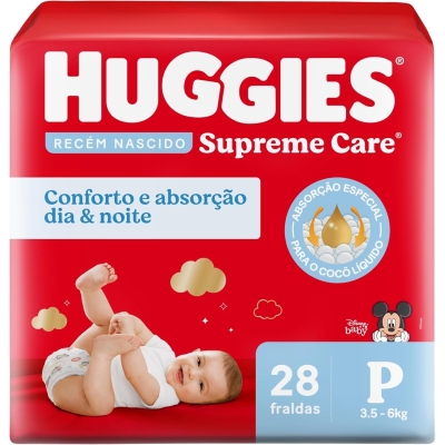 Fralda Descartável Huggies Supreme Care P 28 unidades