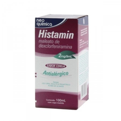 Histamin xarope 100ml neo quimica (dexclorfeniramina)