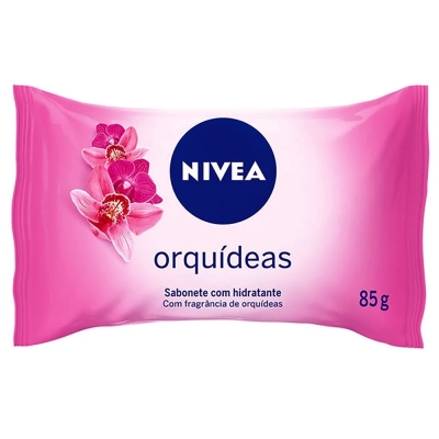 Sabonete Hidratante nivea orquideas, barra, 1 unidade com 85g